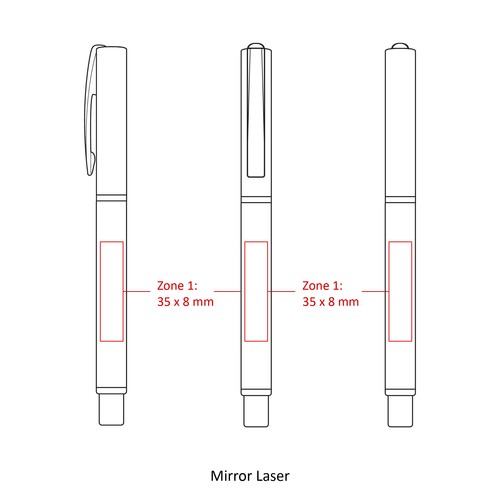 Stylo à bille en acier inoxydable noir - 3