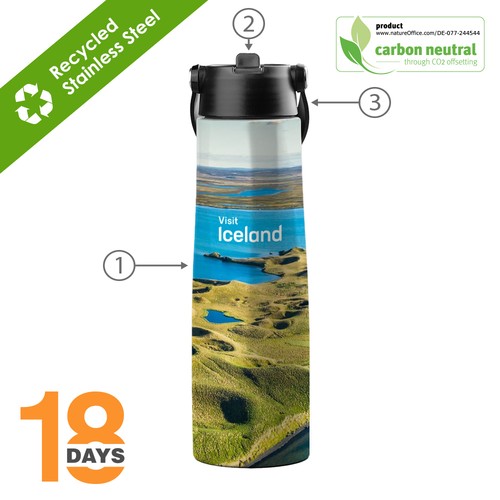 Bouteille de sport Calypso 1 L/33 oz 360UV - 2