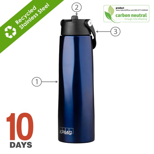 Bouteille de sport Calypso 1 L/33 oz Bleu - 2