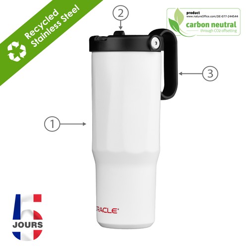 Gobelet EXPLORER 900 ml BLANC - 2