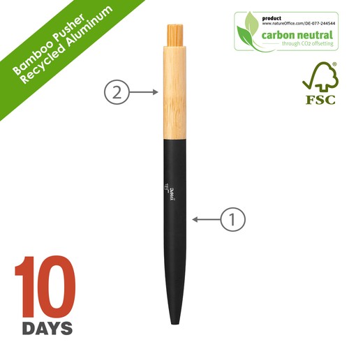 Stylo à bille en aluminium recyclé NoClip II STOCK - 2