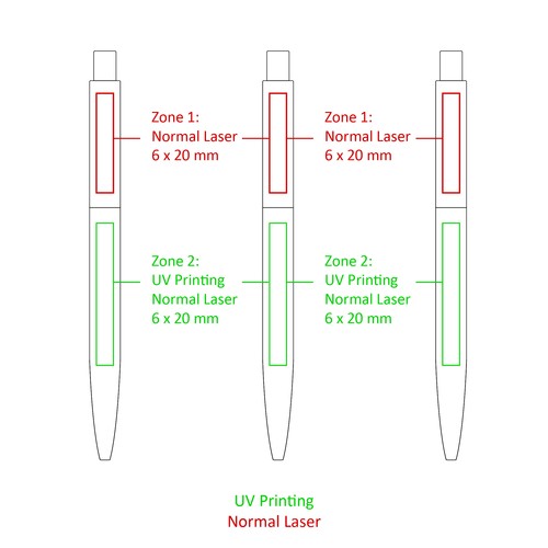 Stylo à bille en aluminium recyclé NoClip II STOCK - 3