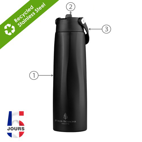 Bouteille de sport Calypso 1L Blanc STOCK - 2