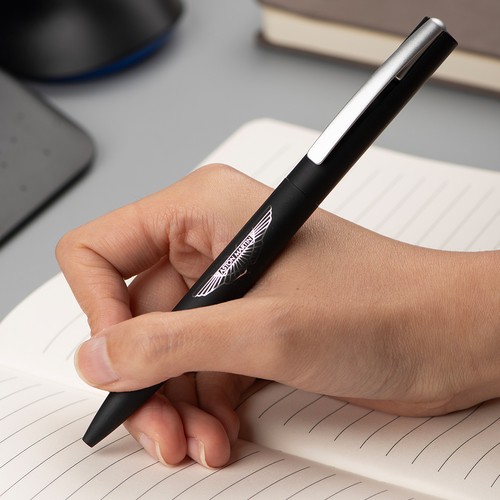 Lyd, stylo à bille en métal twist BLACK STOCK - 3