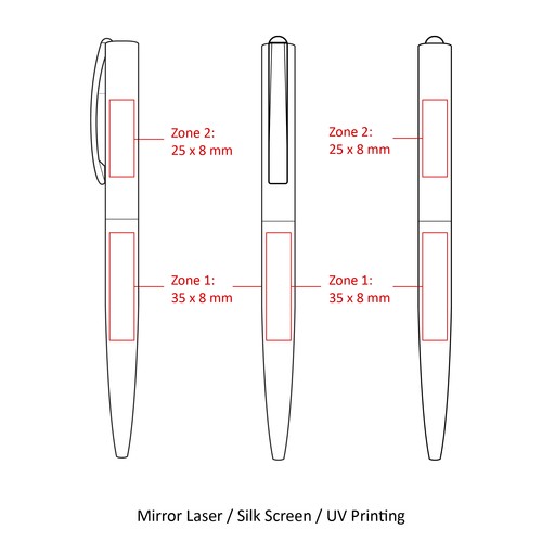 Lyd, stylo à bille en métal twist BLACK STOCK - 5