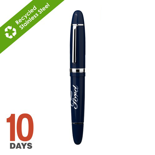 BIG PEN, Stylo à bille en acier inoxydable recyclé noir