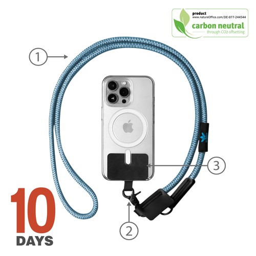 WEI Sangle de téléphone avec carte d'insertion - 2