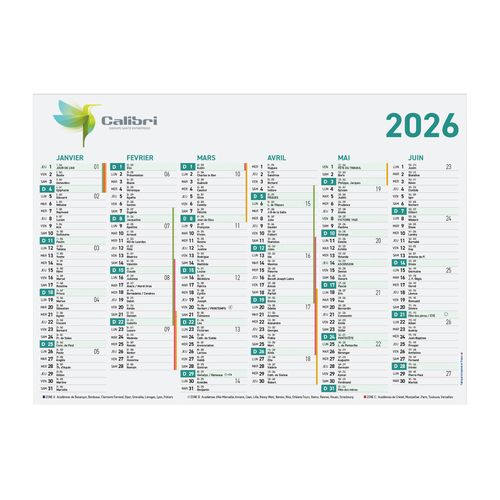 CALENDRIER CARTON SOUPLE FR - 12