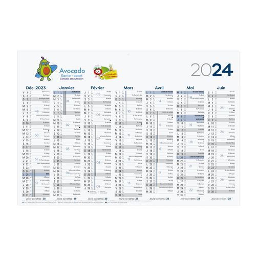 CALENDRIER REMBORDE 7 MOIS - 4