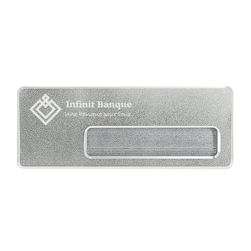BADGE ALUMINIUM 7 X2.5 CM - 4