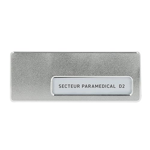 BADGE ALUMINIUM 7 X2.5 CM - 9