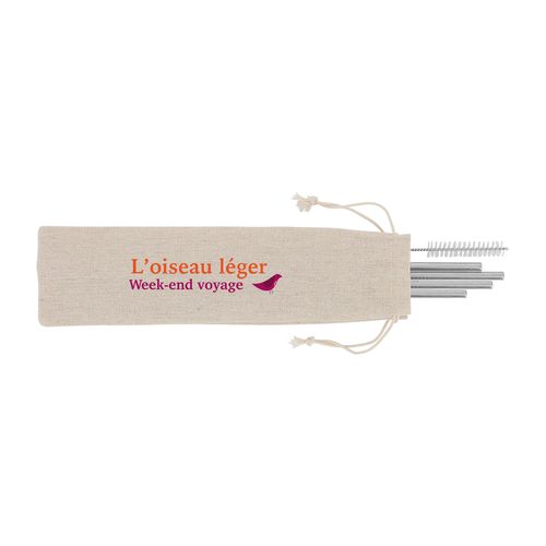 SET 4 PAILLES+POCHETTE+ BROSSE - 4