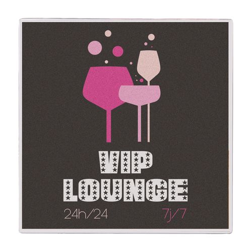 SOUS-VERRE CRISTAL CARRE - 6