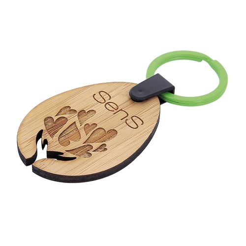 PORTE-CLES BAMBOU PERS. <24CM² - 10