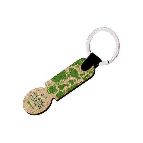 PORTE-CLES JETON BAMBOU - 2