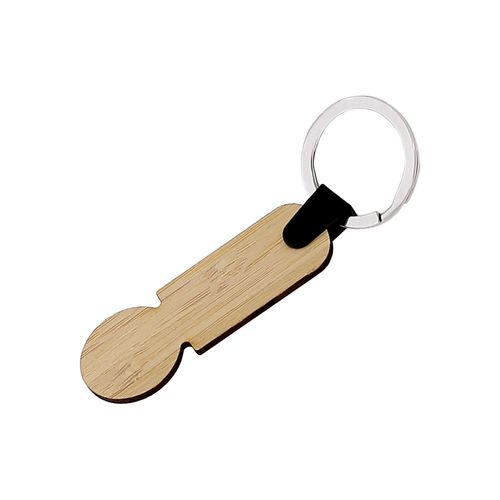 PORTE-CLES JETON BAMBOU - 5