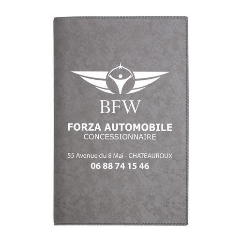 PORTE-CARTE GRISE PVC MARBRE - 3
