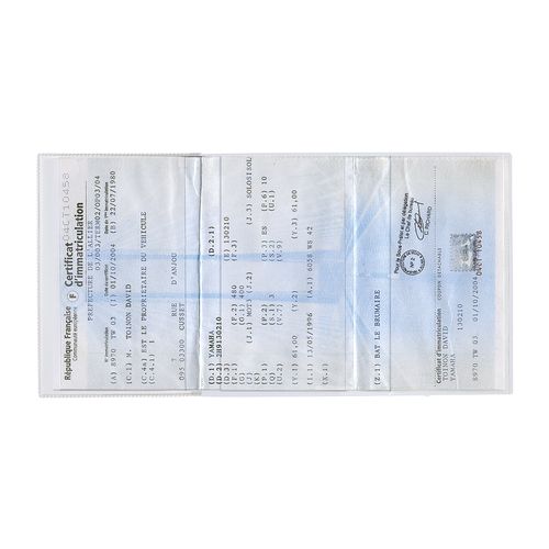 PORTE-CARTE GRISE PVC STAND. - 3