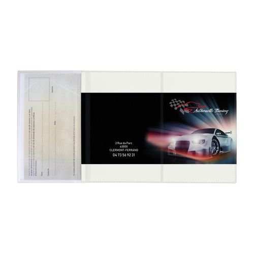 PORTE-CARTE GRISE PVC MAT - 6