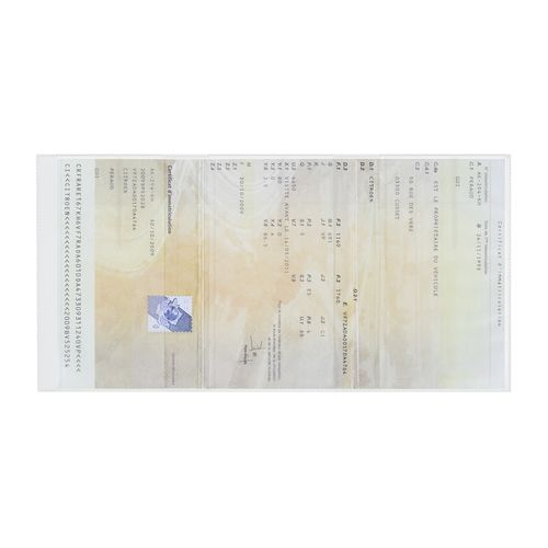 PORTE-CARTE GRISE PVC MAT - 3