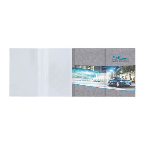 PORTE-CARTE GRISE PVC MARBRE - 6