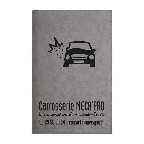 PORTE-CARTE GRISE PVC MARBRE - 3