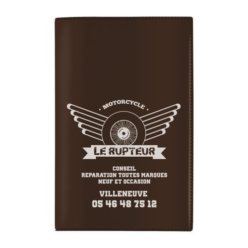 PORTE-CARTE GRISE PVC VELOURS - 3