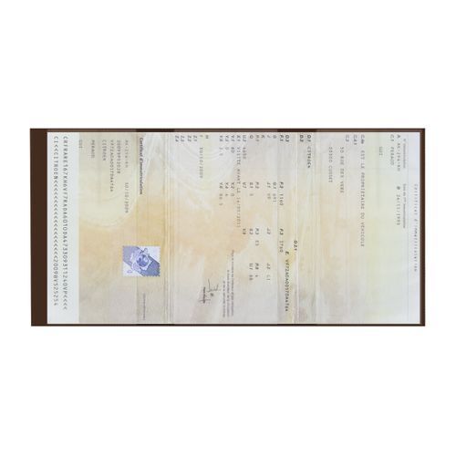 PORTE-CARTE GRISE PVC VELOURS - 2