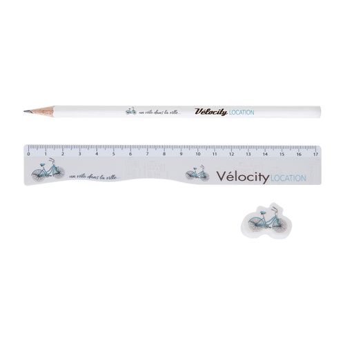 SET BUREAU REGLE/GOMME/CRAYON - 2