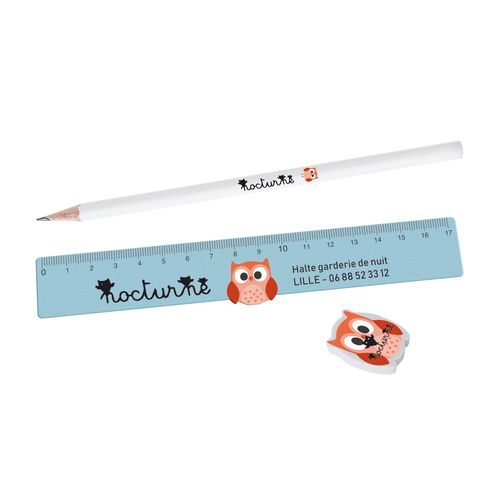 SET BUREAU REGLE/GOMME/CRAYON - 3