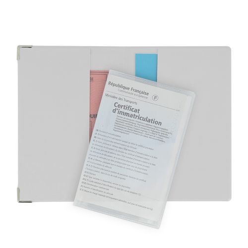 PORTE-CARTE GRISE PVC MAT - 7