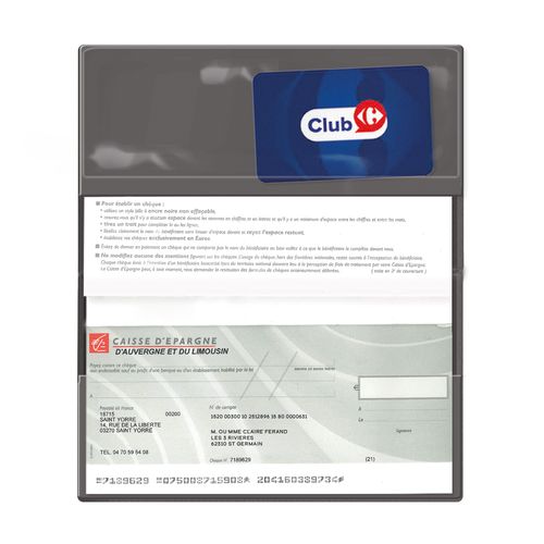 PORTE-CHEQUIER PVC IMITA° CUIR - 3