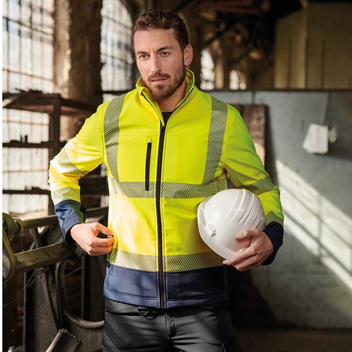 Veste de travail softshell classique haute visibilité Unisexe Rimeck - Image 1