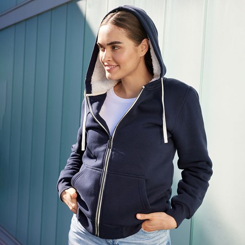 Sweat-shirt à capuche Sherpa bio Femme Daiber