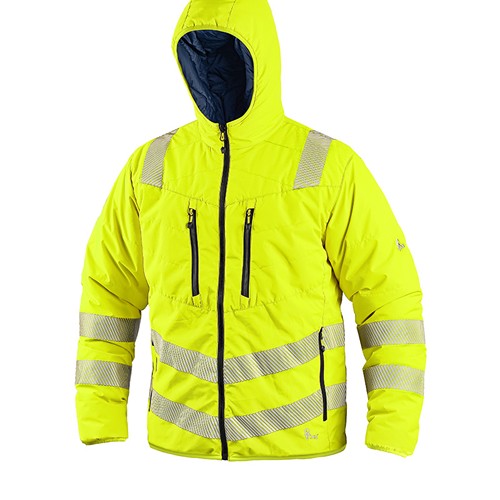 Veste de travail matelassée réversible Hiver haute visibilité Homme CXS