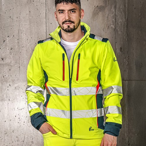 Veste de travail softshell 2 en 1 classique haute visibilité Homme CXS