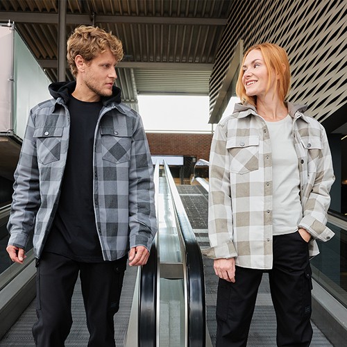 Veste de travail matelassée à carreaux Unisexe Daiber