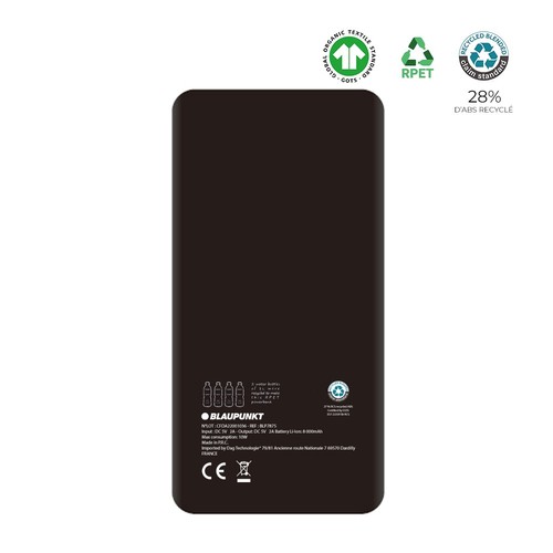 Batterie de secours induction RPET et Chanvre 8 000mAh - BLAUPUNKT thumbnail 4