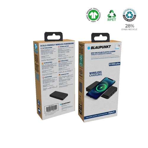 Batterie de secours induction RPET et Chanvre 8 000mAh - BLAUPUNKT thumbnail 5