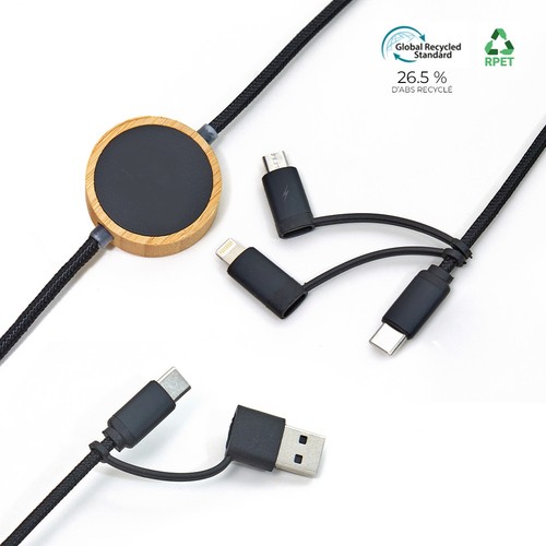 Câble recyclé 5-en-1 avec LED - BLUETECH thumbnail 4