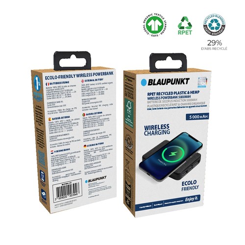 Batterie de secours induction RPET et Chanvre 5 000mAh - BLAUPUNKT thumbnail 5