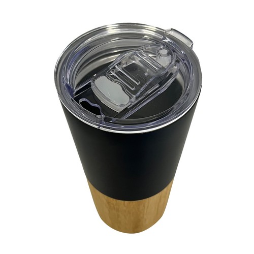 Mug isotherme recyclé RCS finition bambou - ENVIRONNEMENT & NATURE