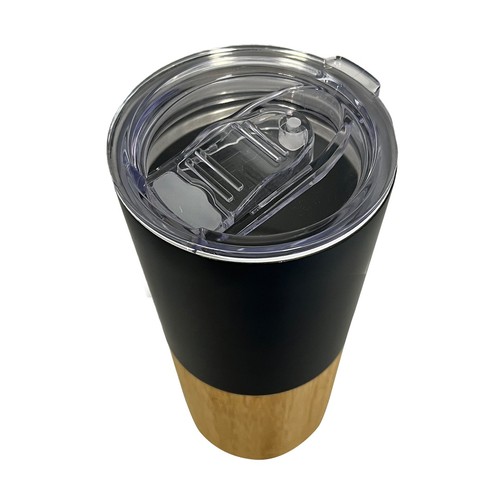 Mug isotherme recyclé RCS finition bambou - ENVIRONNEMENT & NATURE