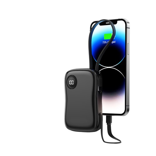 Batterie externe 10 000 mAh  avec câbles intégrés - deeBee thumbnail 4