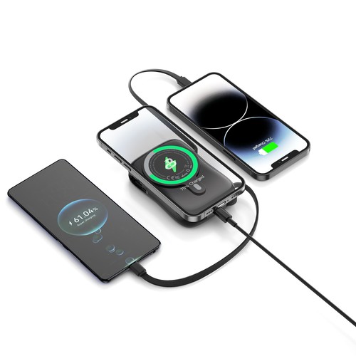 Batterie externe 10 000 mAh  avec câbles intégrés - deeBee thumbnail 5