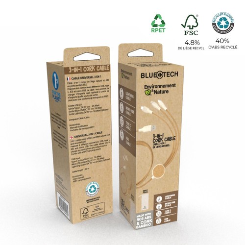 Câble liège 3-en-1 - BLUETECH thumbnail 5