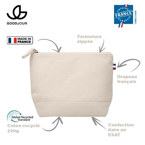 Trousse coton 220g fabriqué en France - Goodjour thumbnail 4