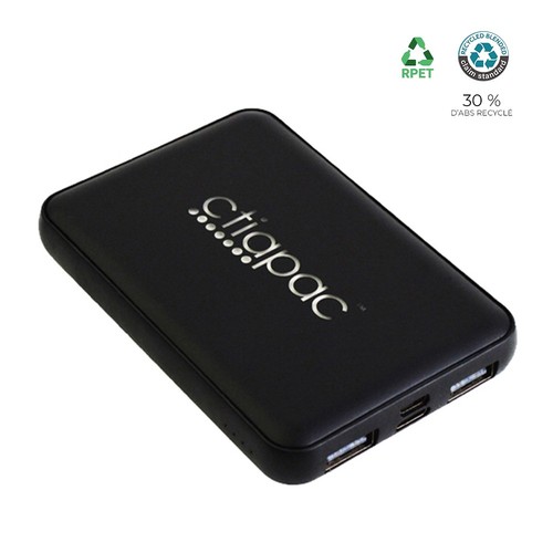 Batterie de secours RPET avec LED 5 000mAh - BLUETECH thumbnail 4
