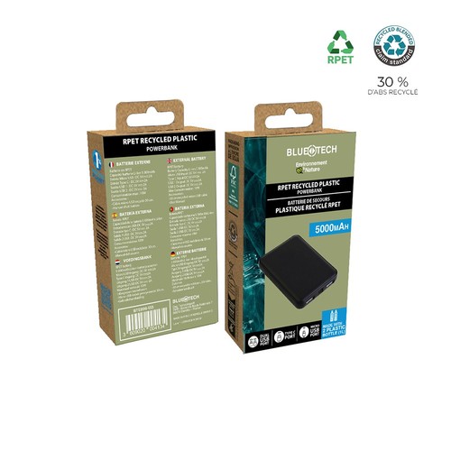 Batterie de secours RPET avec LED 5 000mAh - BLUETECH thumbnail 5