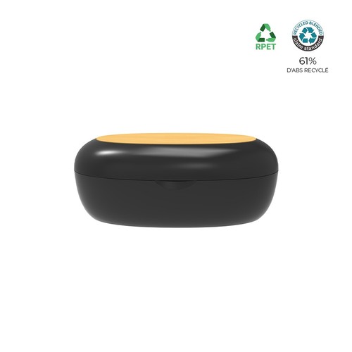 Ecouteurs Bluetooth ABS recyclé et bambou FSC - BLUETECH thumbnail 4